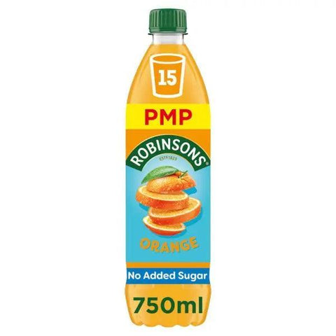 Robinsons Orange No Added Sugar Squash PMP 750ml (Case of 12) - Honesty Sales U.K