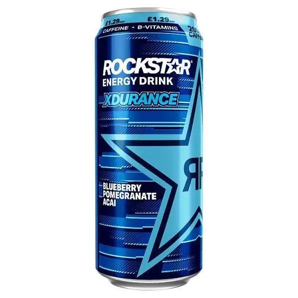 Rockstar Energy Drink Xdurance Blueberry Pomegranate Acai 500ml  ( Case of 12) - Honesty Sales U.K