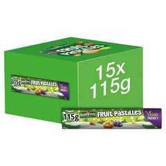 Rowntree's Fruit Pastilles Vegan Friendly Sweets Giant Tube 115g (Case of 15) - Honesty Sales U.K