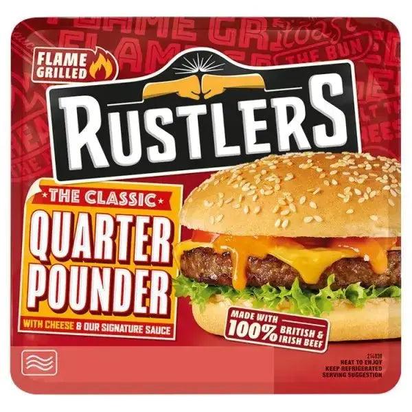 RUSTLERS The Classic Quarter Pounder with Cheese & Our Signature Sauce 190g (Case of 4) - Honesty Sales U.K