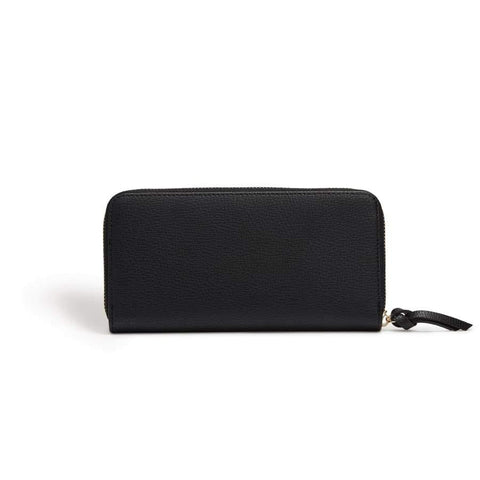 Serene Black Vegan Zip Around Wallet