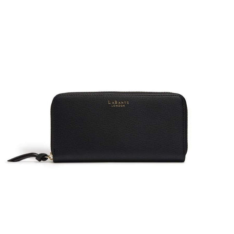 Serene Black Vegan Zip Around Wallet