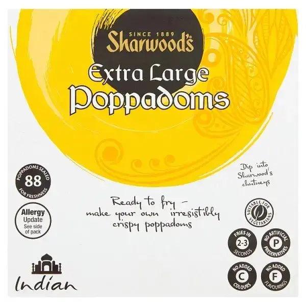 Sharwood's Extra Large Plain Poppodoms 1kg - Honesty Sales U.K