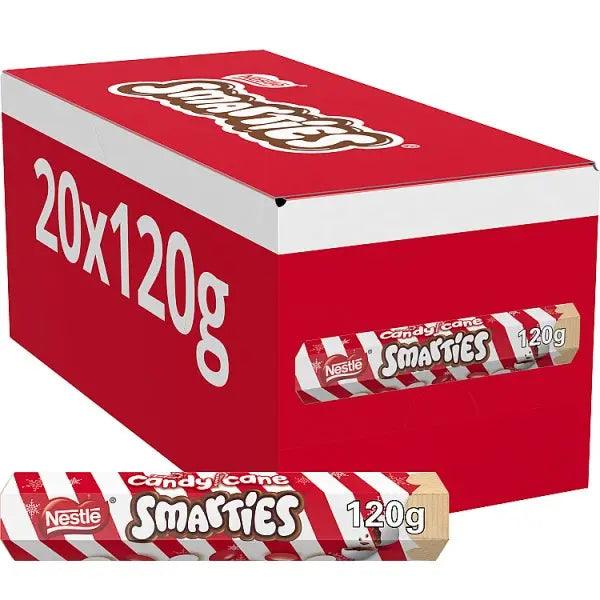 Smarties Candy Cane Milk Chocolate Giant Tube 120g (Case of 20) - Honesty Sales U.K