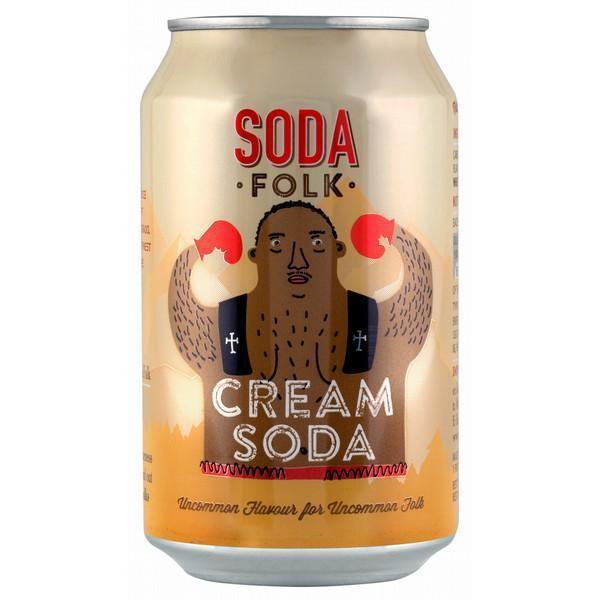 Soda Folk Cream Soda 330ml Can (Case of 24) - Honesty Sales U.K