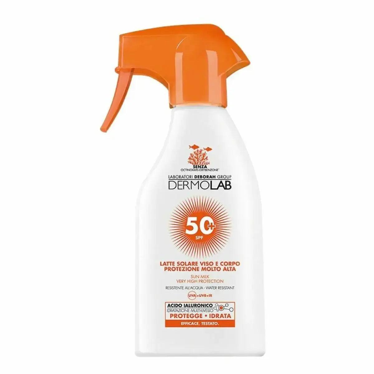Spray Sun Protector Deborah Dermolab SPF50+ Sun Milk (250 ml) - Honesty Sales U.K