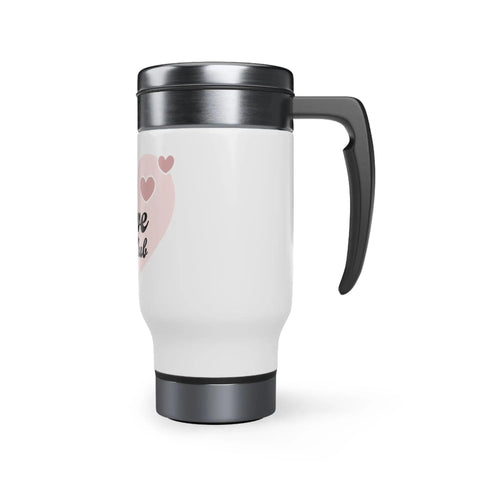 Stainless Steel Travel Mug with Handle, 14oz Printify