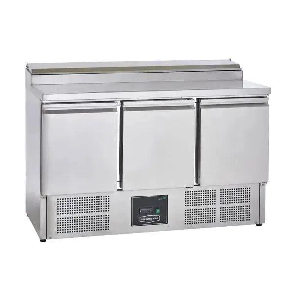 Sterling Pro Cobus SPU300PZ 3 Door Prep Counter 8 x GN1/6, 392 Litres - Honesty Sales U.K