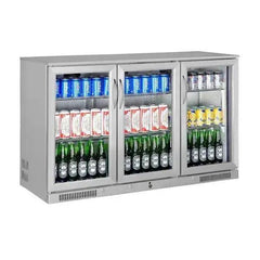 Sterling Pro Triple Door Bottle Cooler ST/STEEL HINGED SP3HC-STS - Honesty Sales U.K