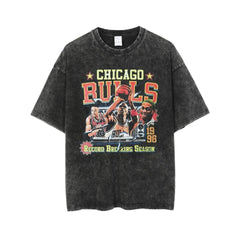 Summer New Chicago Bulls Printed T-Shirt Men's - Honesty Sales U.K