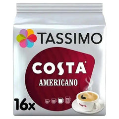 Tassimo Costa Americano Coffee Pods 16 Servings (Pack of 5) - Honesty Sales U.K