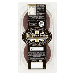 The Bury Black Pudding Company 4 Traditional Black Pudding Slices 230g - Honesty Sales U.K