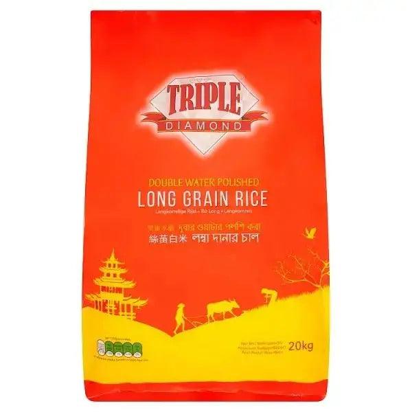 Triple Diamond Long Grain Rice 20kg - Honesty Sales U.K