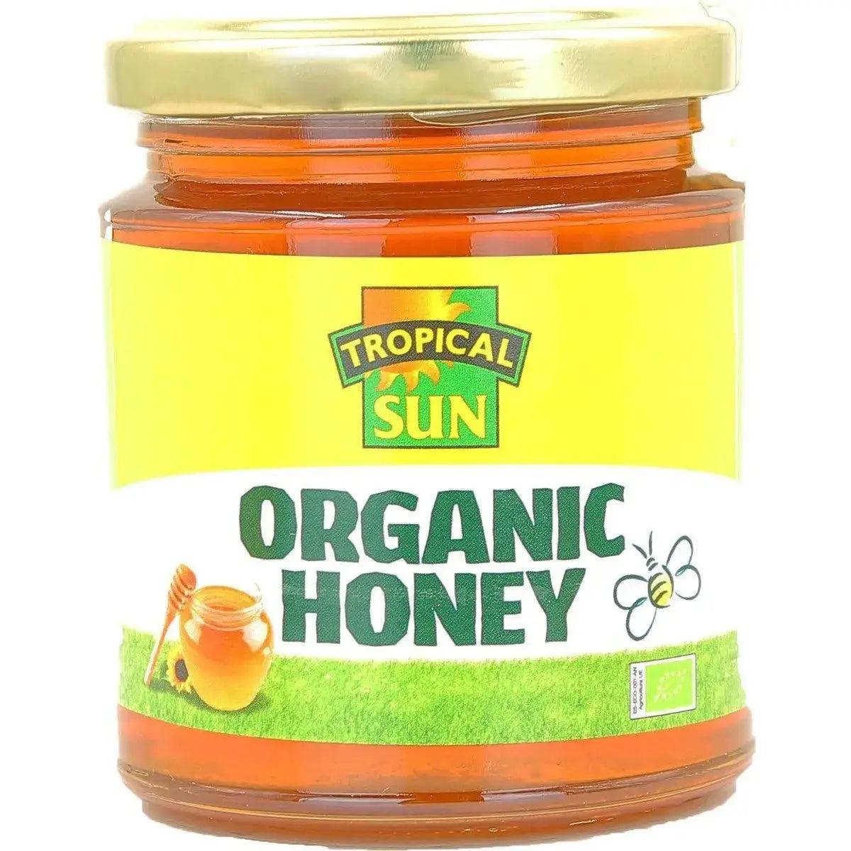 Tropical Sun Honey - Organic 340g drizzled on porridge - Honesty Sales U.K