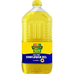 Tropical Sun Sunflower Oil - 1ltr, 2ltr added ingredients - Honesty Sales U.K