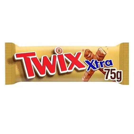 Twix Xtra Milk Chocolate Biscuit Twin Bars 75g (Case of 24) - Honesty Sales U.K