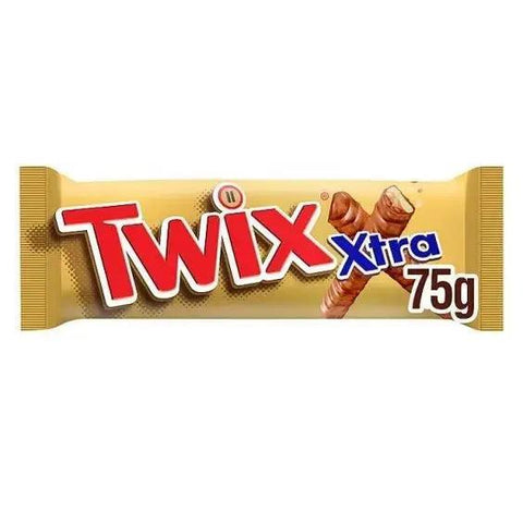 Twix Xtra Milk Chocolate Biscuit Twin Bars 75g (Case of 24) - Honesty Sales U.K