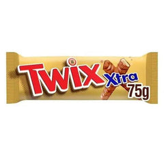 Twix Xtra Milk Chocolate Biscuit Twin Bars 75g (Case of 24) - Honesty Sales U.K