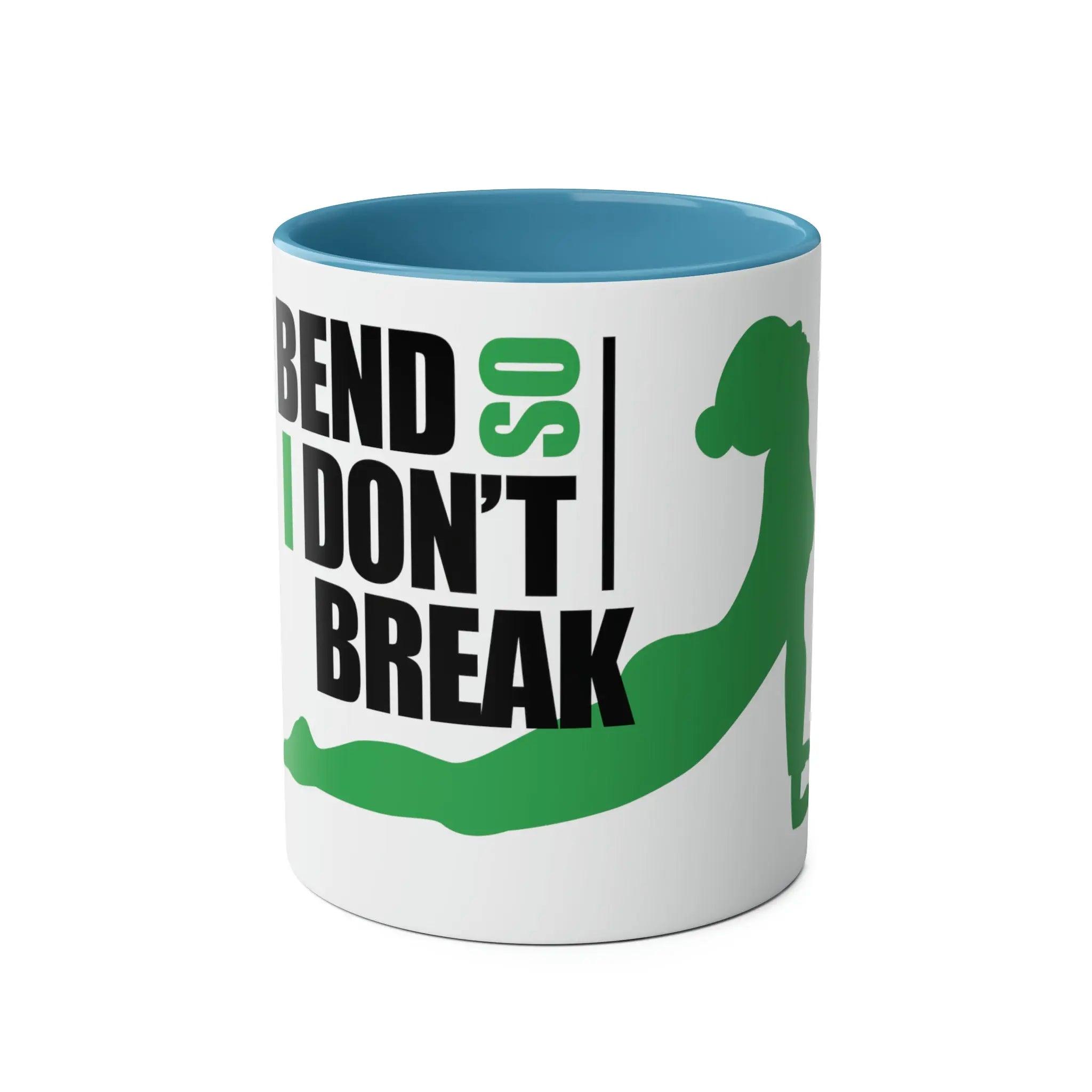 Two-Tone Coffee Mugs, 11oz - I don't break. Printify