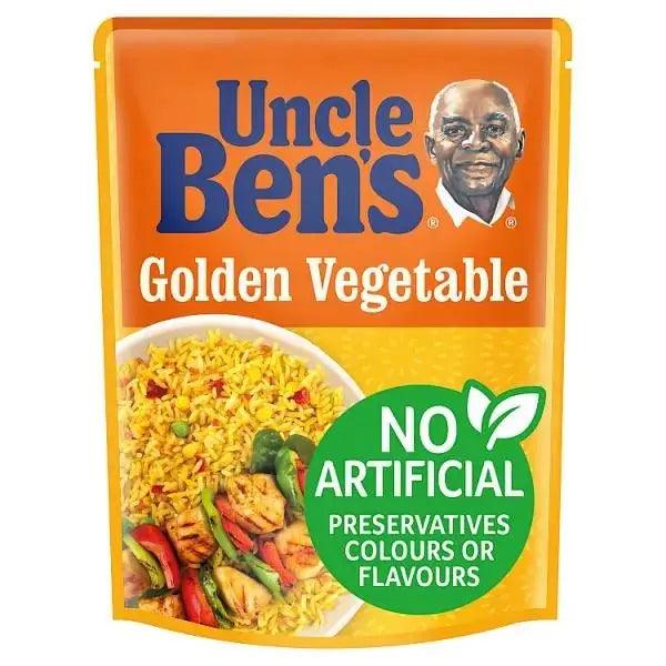 Uncle Bens Golden Vegetable Microwave Rice 250g (Case of 6) - Honesty Sales U.K