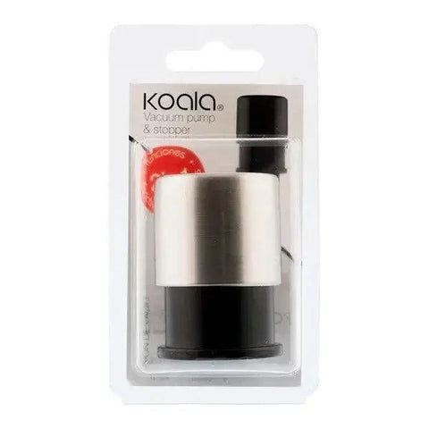 Vacuum Pump and Wine Stopper Koala Nature Plastic Silver - Honesty Sales U.K