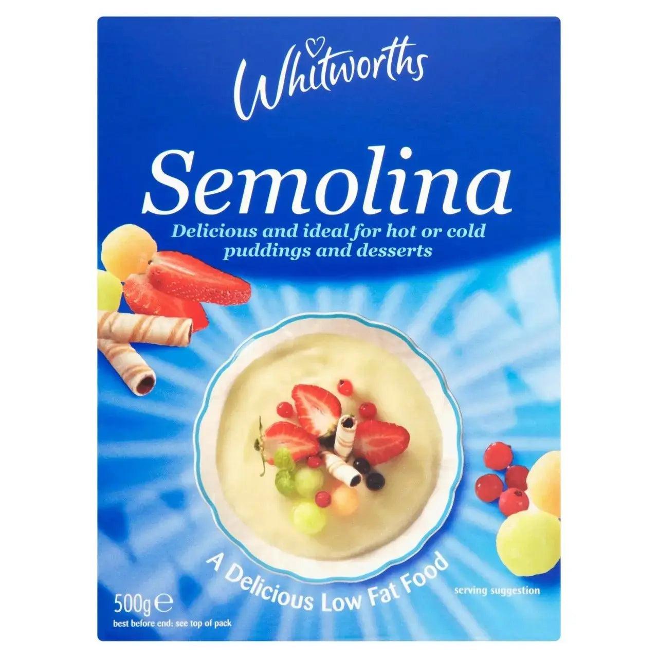 Whitworths Semolina 500g Delicious and ideal - Honesty Sales U.K