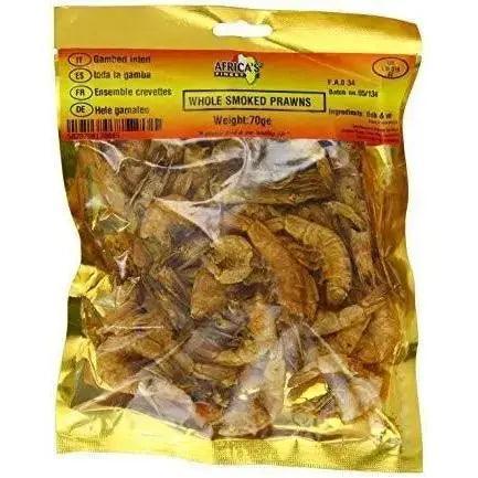 Whole Smoked Prawns 40g, 70g smoked and dried giving - Honesty Sales U.K