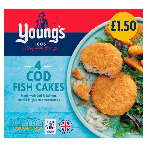 Young's 4 Cod Fish Cakes 200g - Honesty Sales U.K