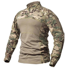Men's Camouflage Tactical Combat Stretch Shirt - Honesty Sales U.K